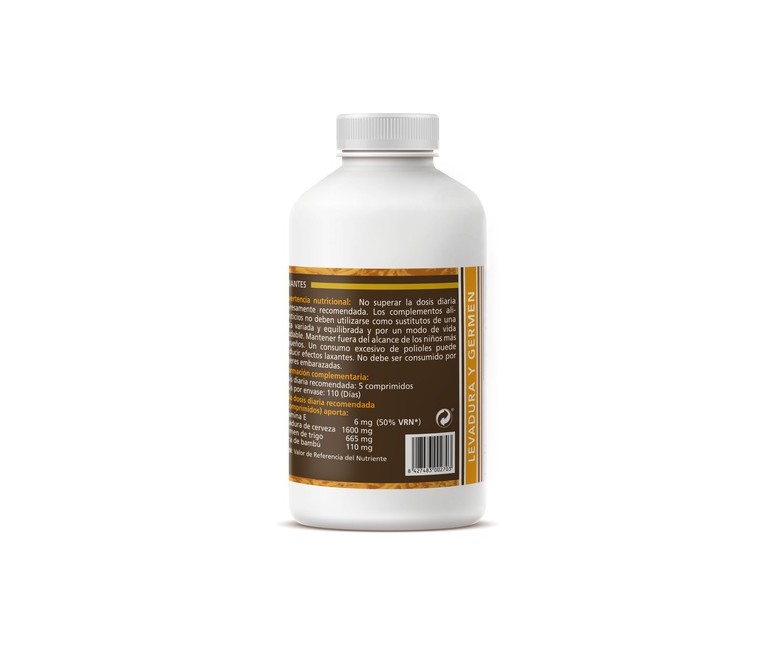 Levadura de Cerveza y Germen de Trigo 550 comprimidos de 600mg Sotya