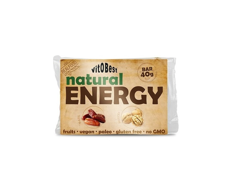 Caja barritas energy dátil y nueces 20 barritas de 40g Vit.o.best