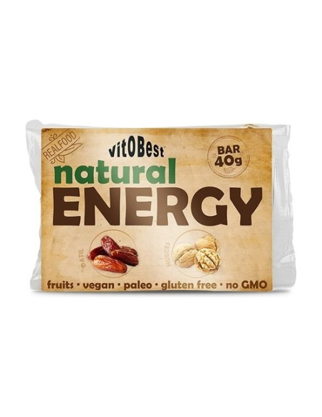 Caja barritas energy dátil y nueces 20 barritas de 40g Vit.o.best