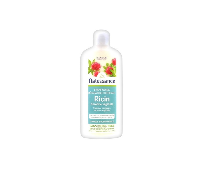 Champú reparador ricina y keratina vegetal 250 ml Natessance