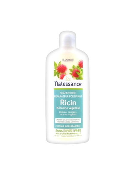 Champú reparador ricina y keratina vegetal 250 ml Natessance