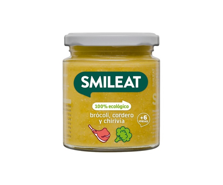 Tarrito de Brócoli con Cordero y Chirivía 6m+ 230 g (Cordero - Carne) Smileat