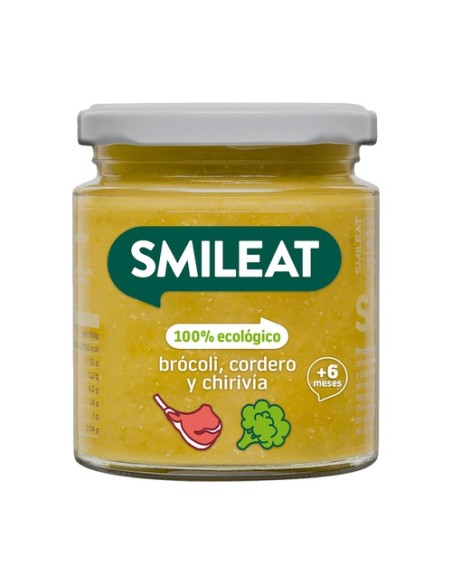 Tarrito de Brócoli con Cordero y Chirivía 6m+ 230 g (Cordero - Carne) Smileat