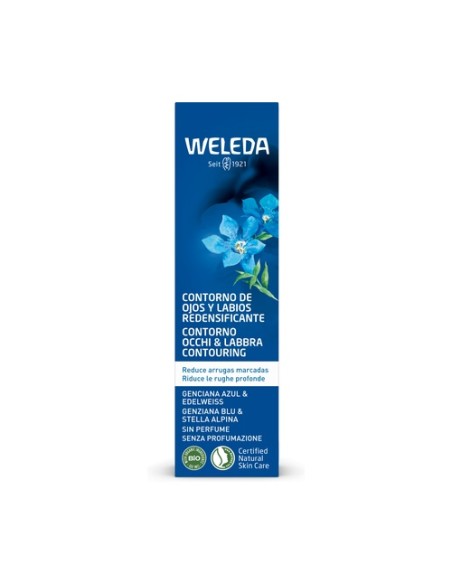 Contorno de ojos y labios redensificante de genciana azul y edelweiss 10 ml de crema Weleda