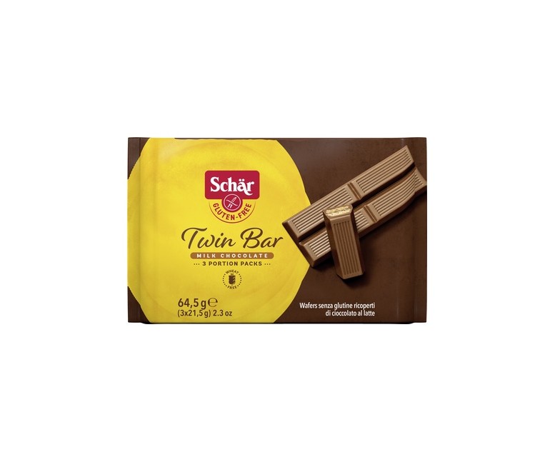 Barrita twin bar sin gluten 65 g (Chocolate) Schär