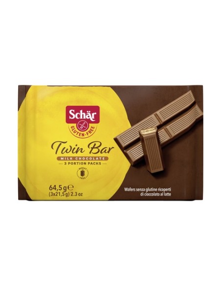 Barrita twin bar sin gluten 65 g (Chocolate) Schär