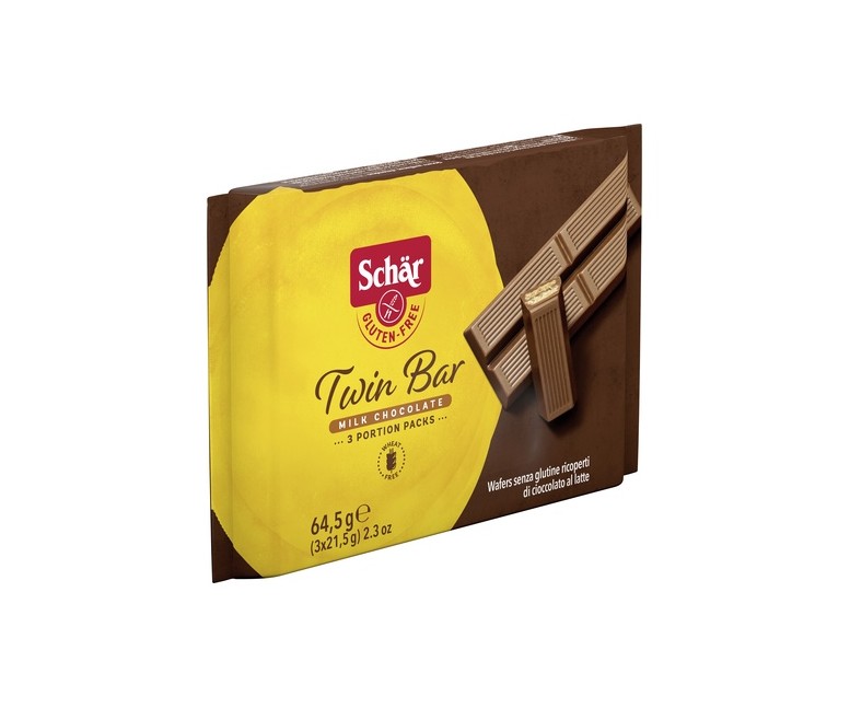Barrita twin bar sin gluten 65 g (Chocolate) Schär