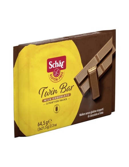 Barrita twin bar sin gluten 65 g (Chocolate) Schär