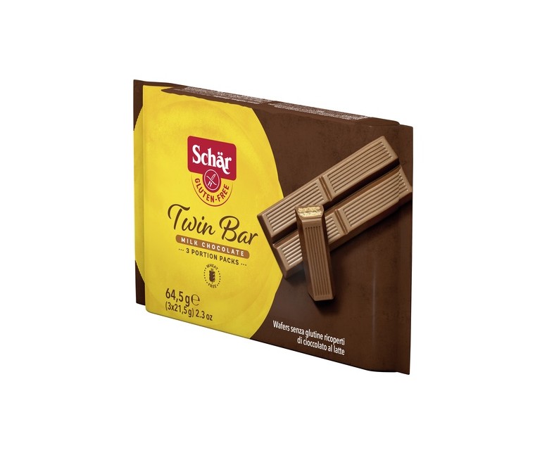 Barrita twin bar sin gluten 65 g (Chocolate) Schär