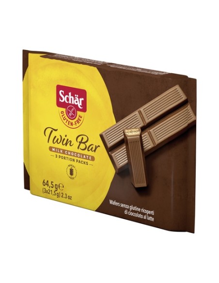 Barrita twin bar sin gluten 65 g (Chocolate) Schär