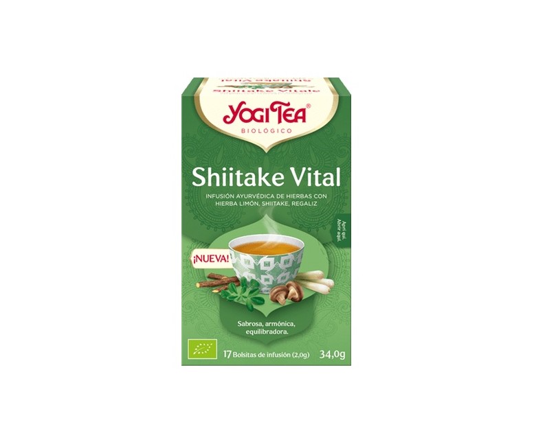 Infusión ayurvédica Shiitake Vital 17 bolsitas infusoras de 2g Yogi Tea