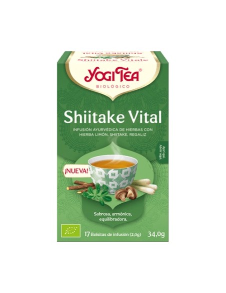 Infusión ayurvédica Shiitake Vital 17 bolsitas infusoras de 2g Yogi Tea