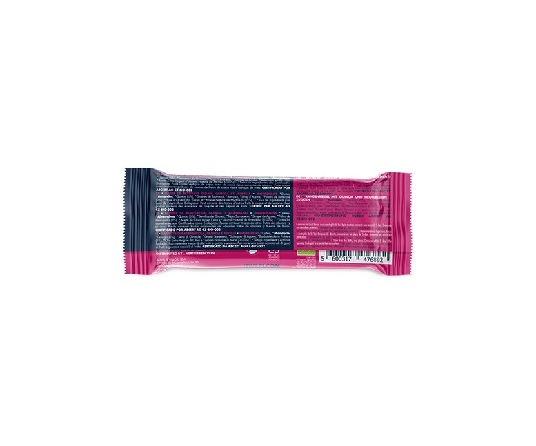 Barra energética orgánica y vegana Buddha con remolacha, quinoa y arándano 1 barrita de 35g (Arándanos) Iswari