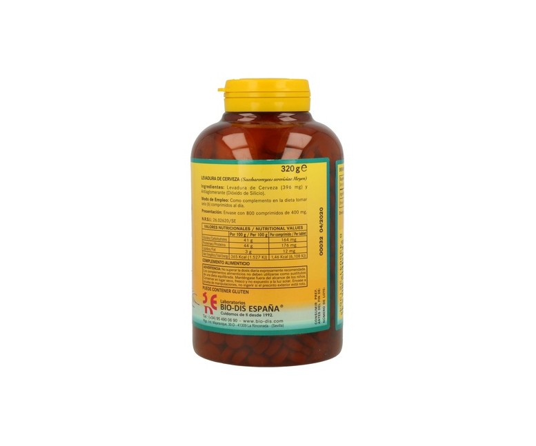 Levadura de Cerveza 800 comprimidos de 400mg Nature Essential