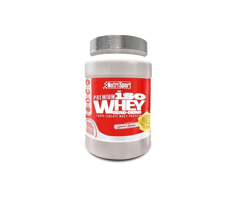 Iso whey cero cero limón 1 kg de polvo (Limón) Nutrisport