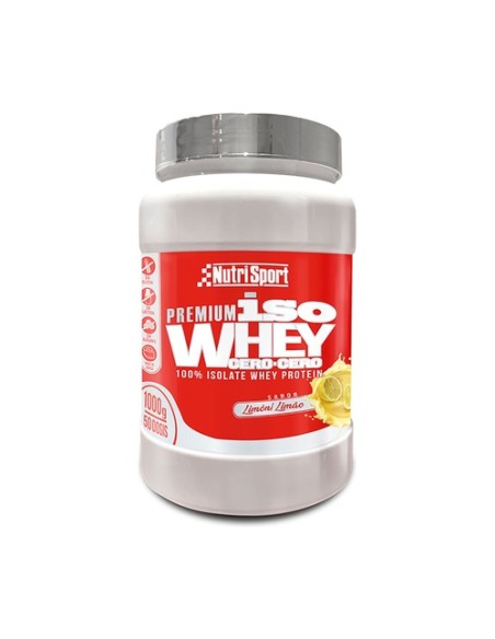 Iso whey cero cero limón 1 kg de polvo (Limón) Nutrisport