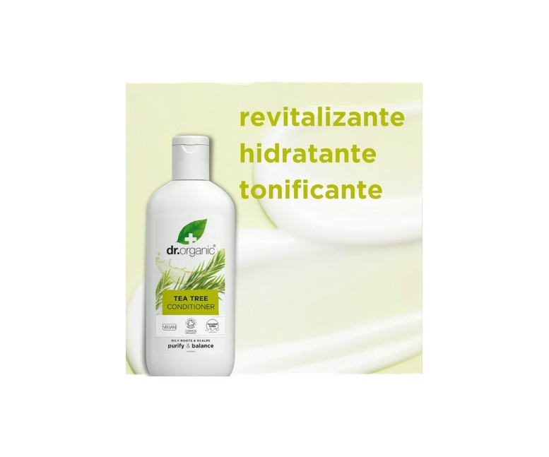Acondicionador Árbol de Té - cuero cabelludo graso 265 ml de gel Dr. Organic