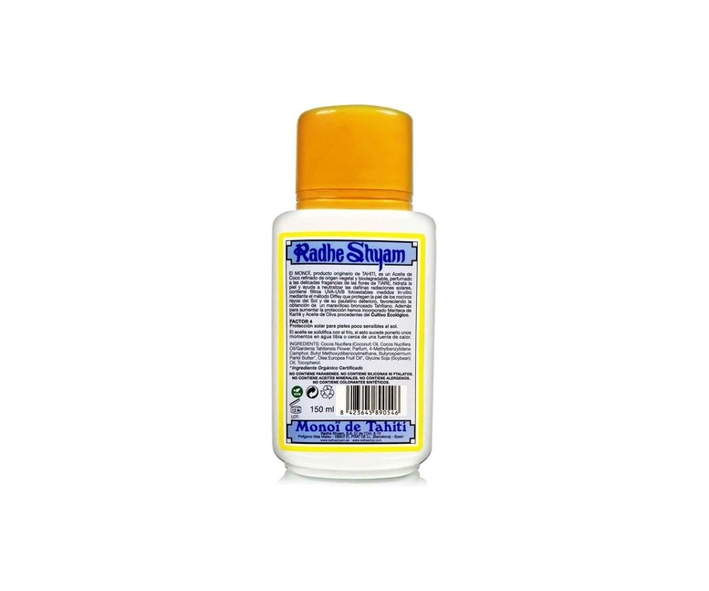 Aceite monoï tahiti SPF 04 150 ml de aceite Radhe Shyam