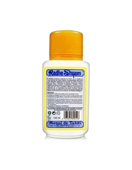Aceite monoï tahiti SPF 04 150 ml de aceite Radhe Shyam