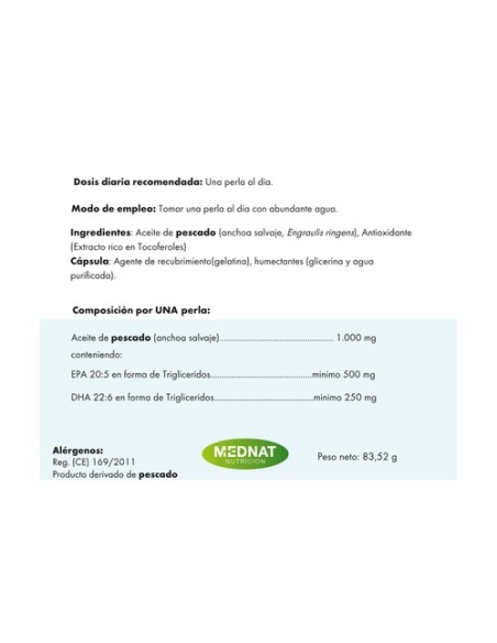 Omega 3 TG 60 perlas Mednat