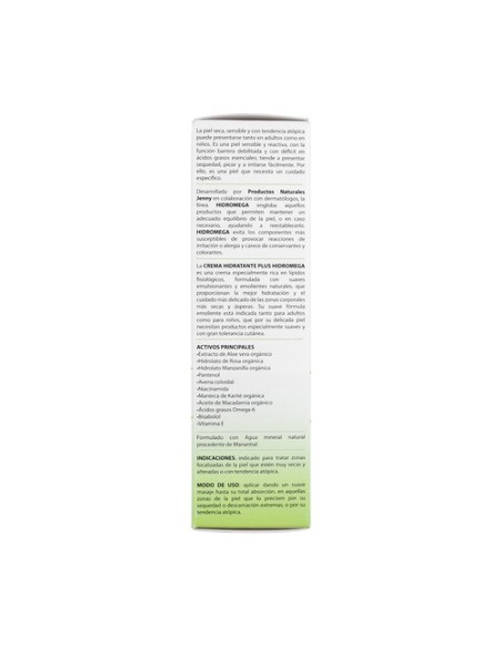 Crema Hidratante Plus 100 ml Hidromega