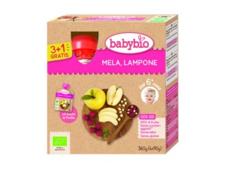 Pouche manzana, arándanos y fresa Bio 6m+
