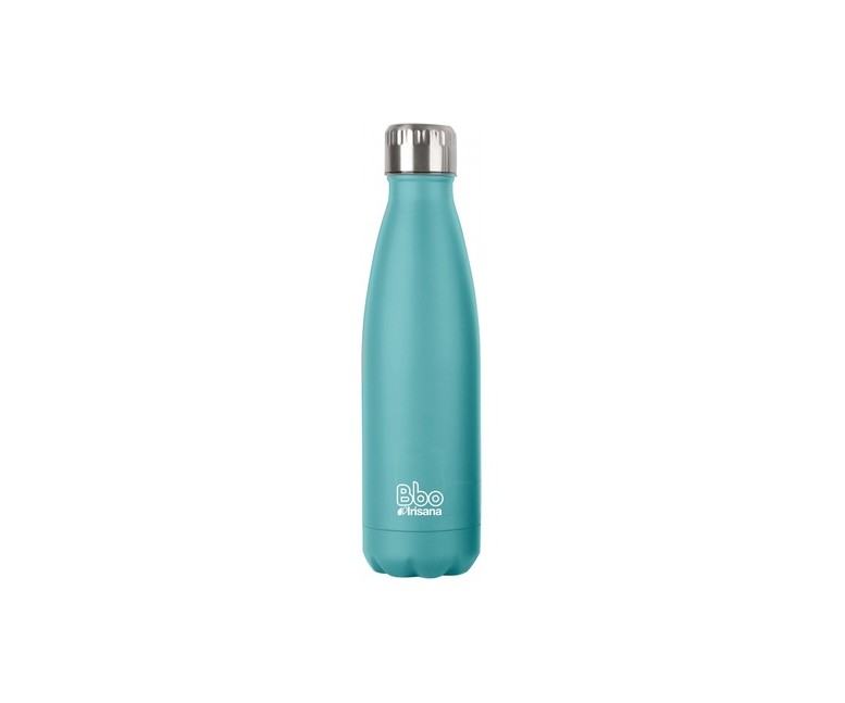 Termo Bbo acero inoxidable + funda turquesa 500 ml 1 unidad (Turquesa) Irisana