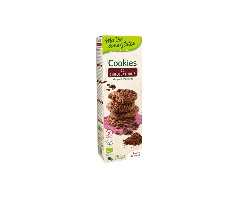 Galletas de chocolate negro orgánicas 150 g Ma Vie sans Gluten