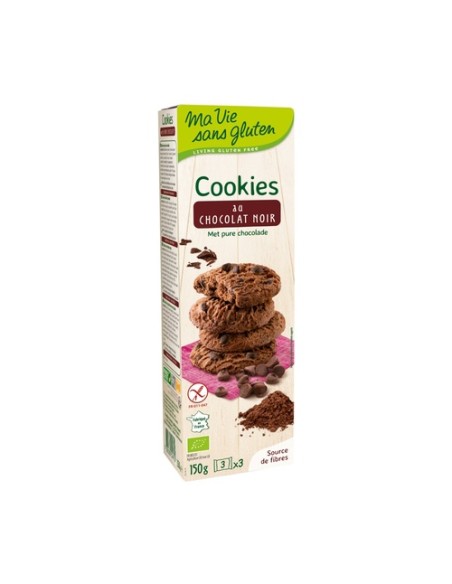 Galletas de chocolate negro orgánicas 150 g Ma Vie sans Gluten