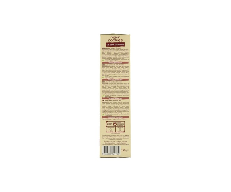 Galletas de chocolate negro orgánicas 150 g Ma Vie sans Gluten
