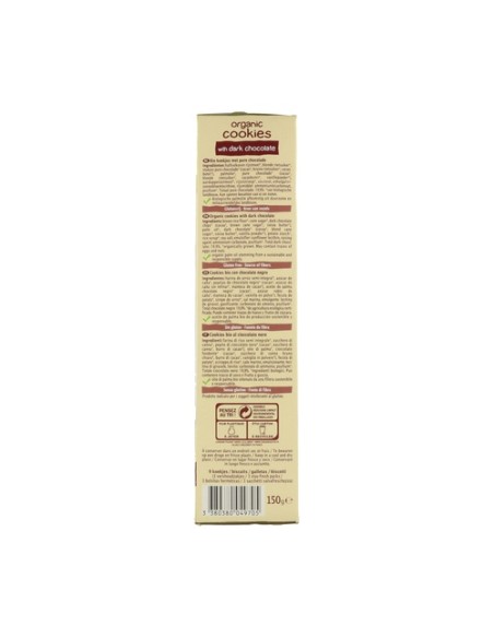 Galletas de chocolate negro orgánicas 150 g Ma Vie sans Gluten