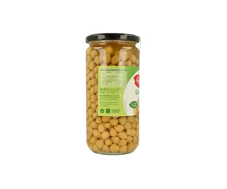Garbanzos Cocidos Bio 660 g El Granero Integral