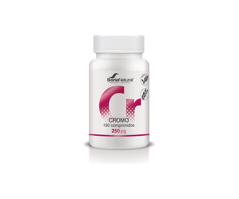 Cromo liberación sostenida 150 comprimidos de 250mg Soria Natural