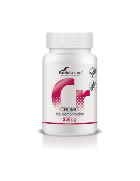 Cromo liberación sostenida 150 comprimidos de 250mg Soria Natural