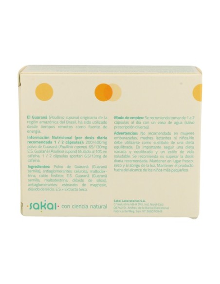 Guaraná 60 cápsulas Sakai