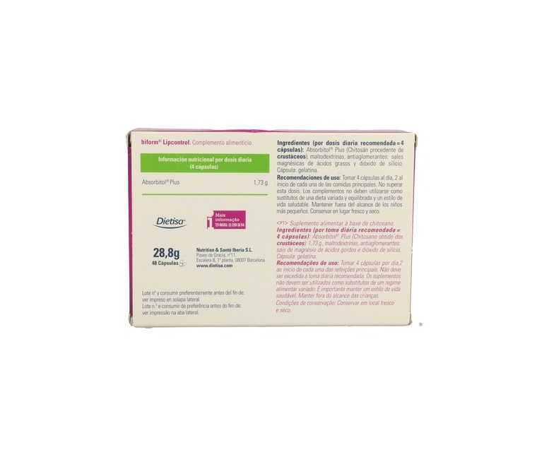 Lipocontrol Plus 48 cápsulas Biform