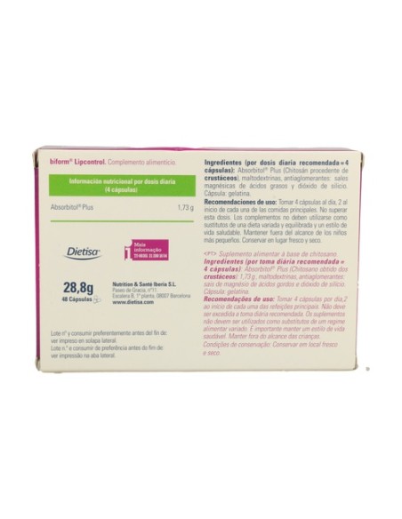 Lipocontrol Plus 48 cápsulas Biform