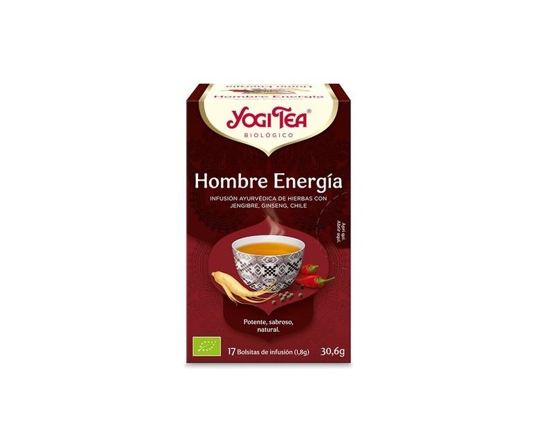 Infusión hombre energía Bio 17 bolsitas infusoras de 1.9g Yogi Tea