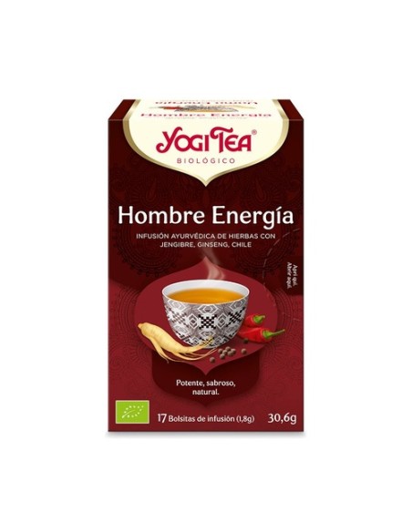 Infusión hombre energía Bio 17 bolsitas infusoras de 1.9g Yogi Tea
