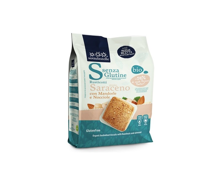 Galletas de trigo sarraceno con almendras y avellanas Bio 250 g SOTTOLESTELLE