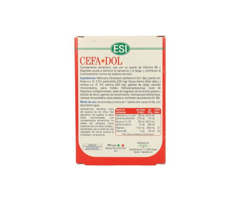 Cefadol 30 comprimidos ESI
