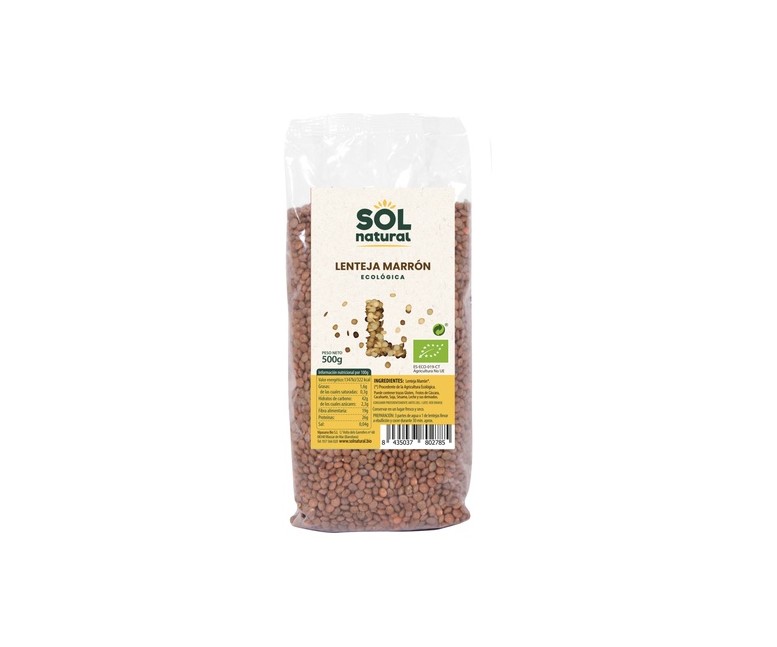 Lentejas marrones Bio 500 g Sol Natural