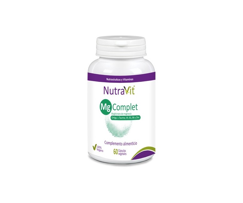 Mg complet magnesio 60 cápsulas vegetales de 920mg NutraVit