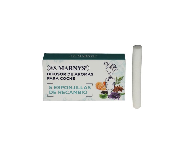 Recambios difusor coche esponjas 5 unidades MARNYS®