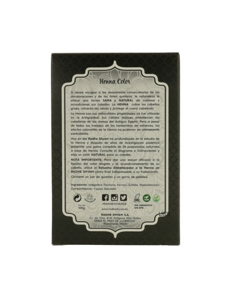 Henna Negra Polvo 100 g Radhe Shyam