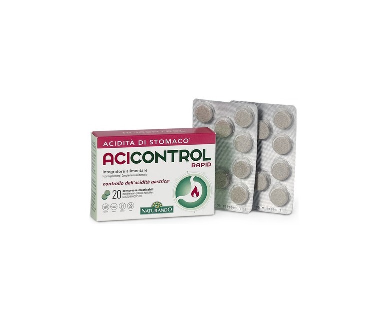Acicontrol rapid acidez 20 comprimidos masticables Naturando