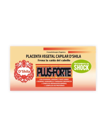 Placenta Vegetal Plus Forte Shock 4 ampollas de 25ml D'Shila