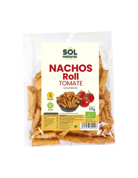 Nachos roll maíz tomate sin gluten Bio 125 g Sol Natural