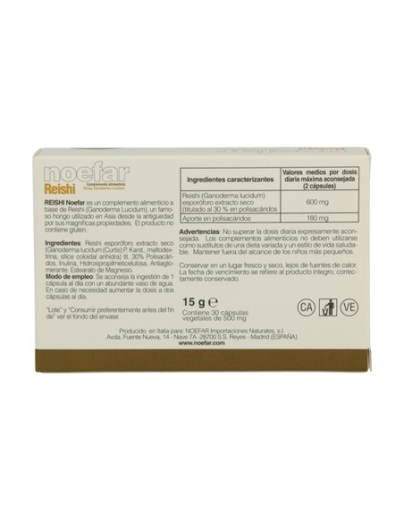 Reishi 30 cápsulas Noefar