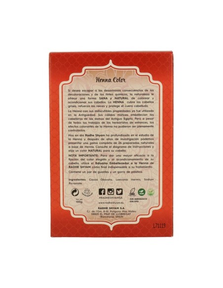Henna color Caoba 100 g Radhe Shyam